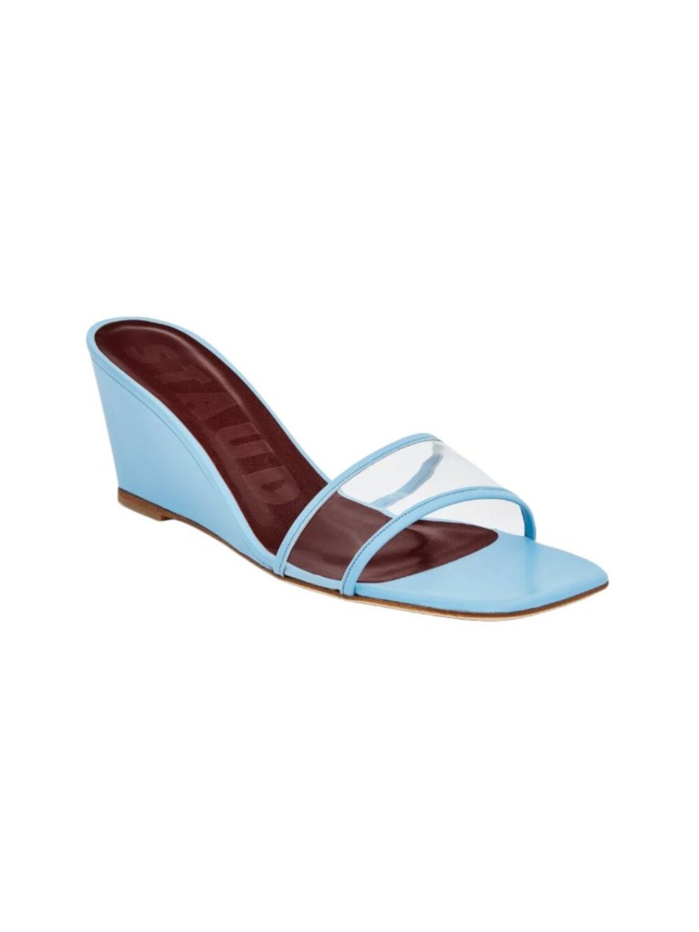 STAUD Billie Leather Wedge Sandals EU 38/ US 7.5